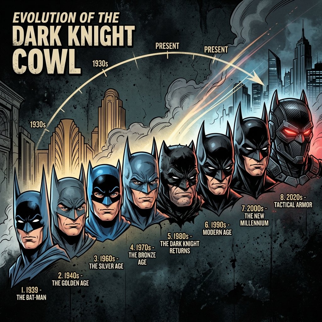 The Evolution of Batman's Cowl: A Visual History