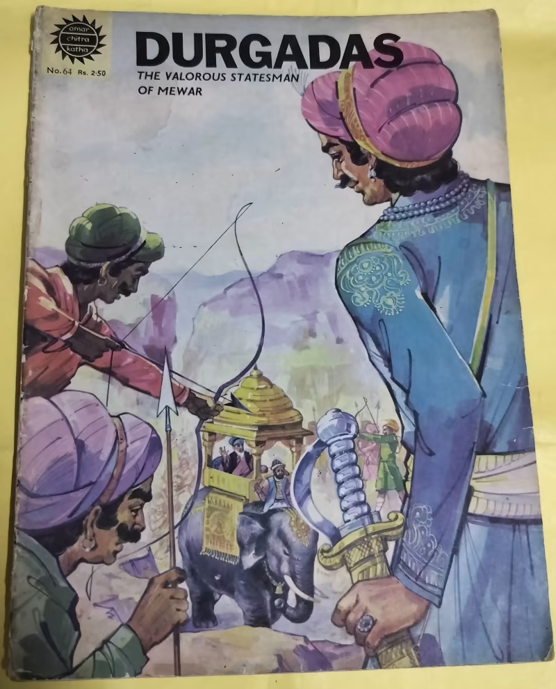 Durgadas - "the valorous stateman of mewar" - "vintage amar chitra katha"