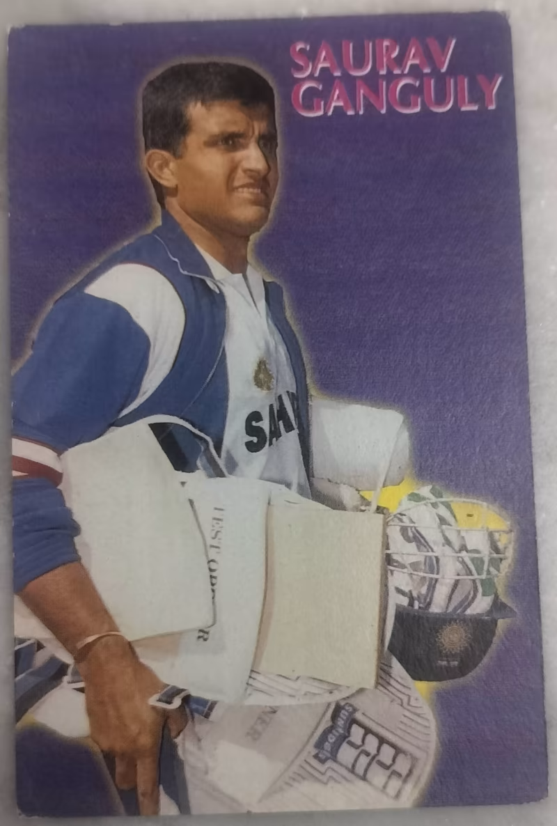 Vintage Saurav Ganguly Postcard - "cricket"