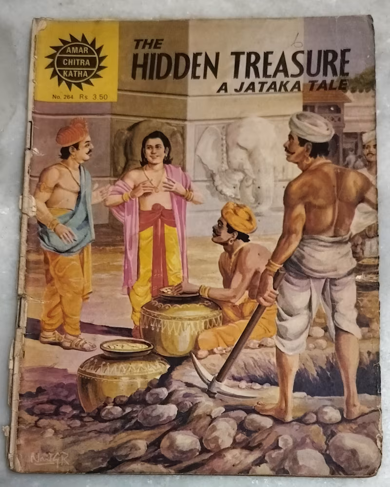 The hidden Treasure a Jataka Tale - vintage Amar Chitra Katha