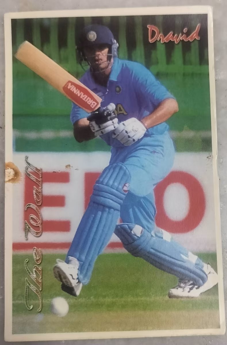 Vintage Rahul Dravid "the wall" Postcard - Twins Expressions