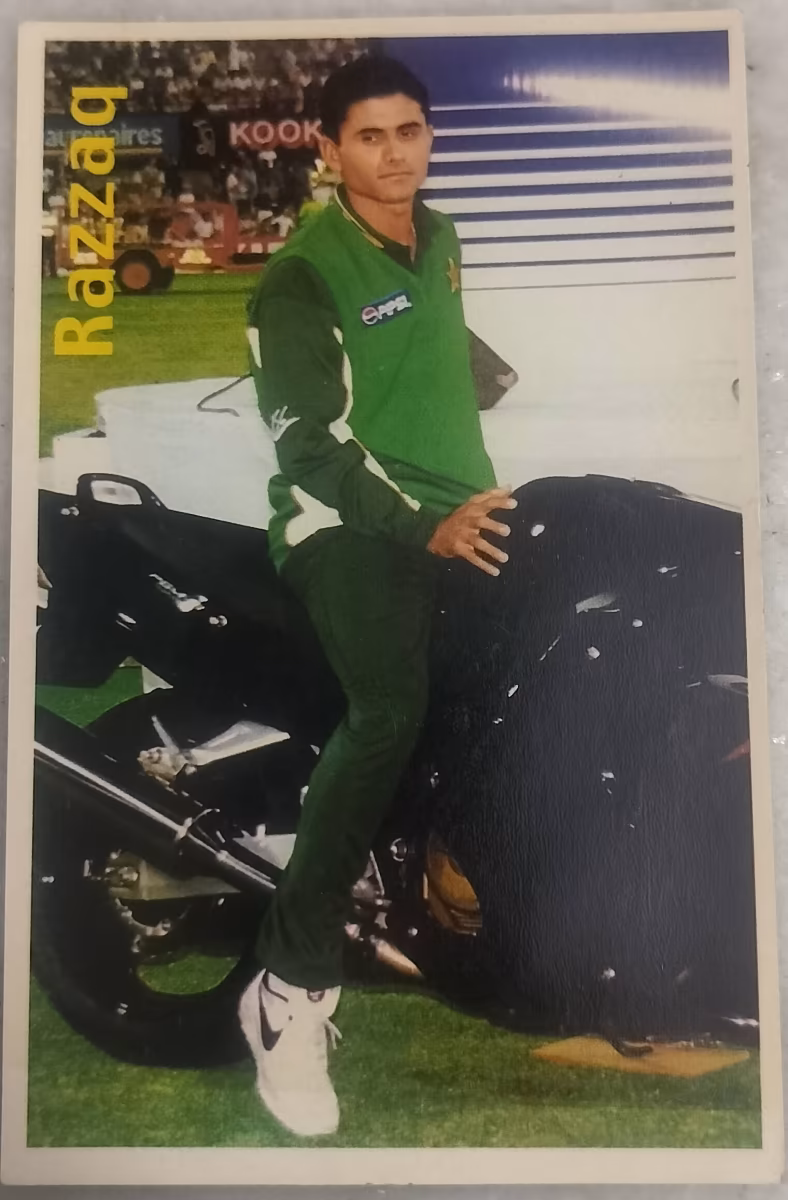 Vintage Abdul Razzaq Postcard - "Cricket"