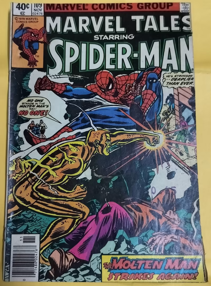 The Master Plan of the Molten Man! - "marvel tales starring spider-man"- "old spider-man comics"