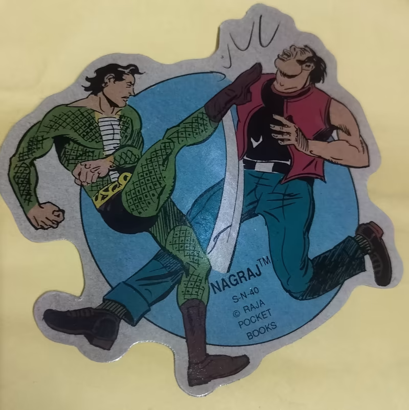 Raj Comics vintage stickers - "nagraj stickers" - s-n-40