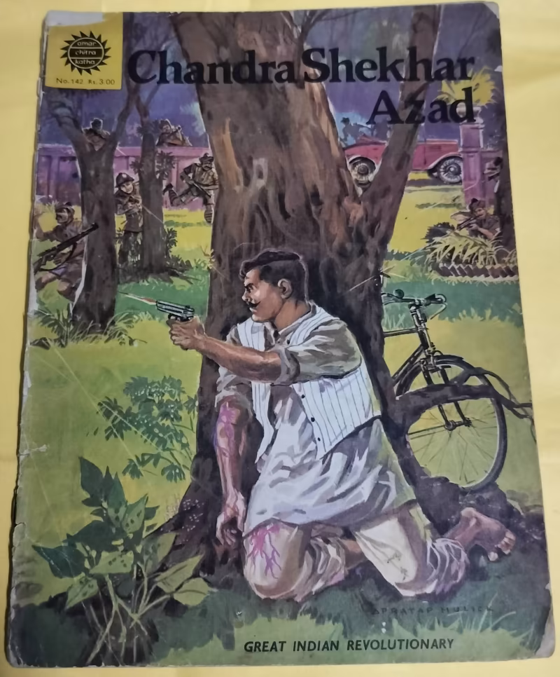 Chandra Shekhar Azad - "great Indian revolutionary" - "vintage amar chitra katha"