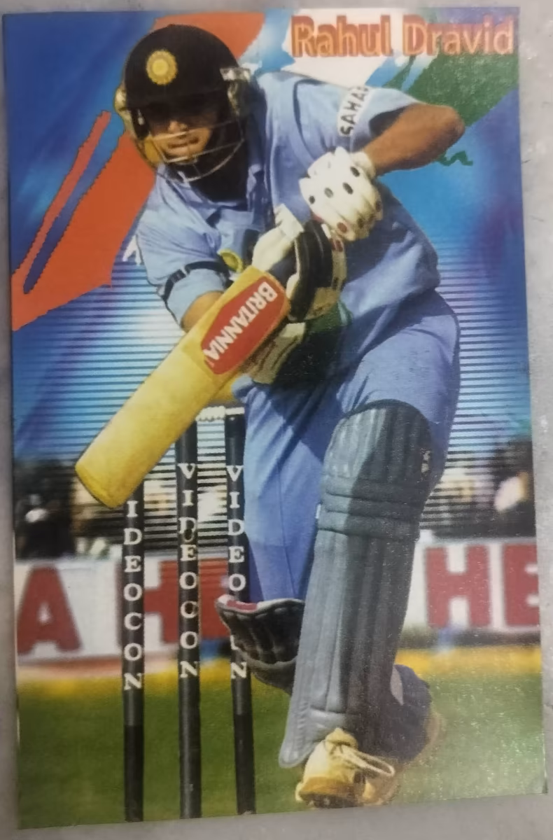 Vintage Rahul Dravid Postcard