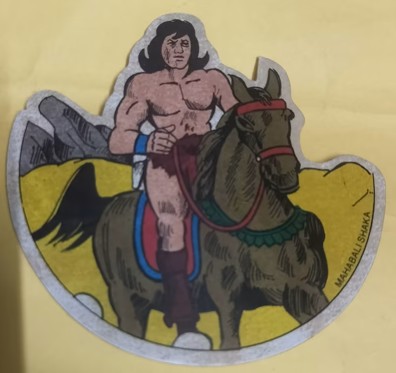 vintage diamond stickers - "mahabali shaka sticker"