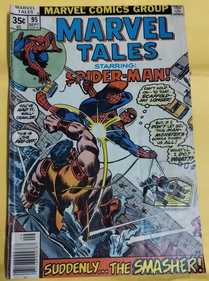 Suddenly the Smasher - "Marvel Tales" - "vintage spider-man comic"