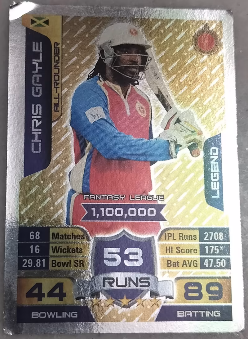Chris Gayle - Legend - Topps Cricket Attax - 2011