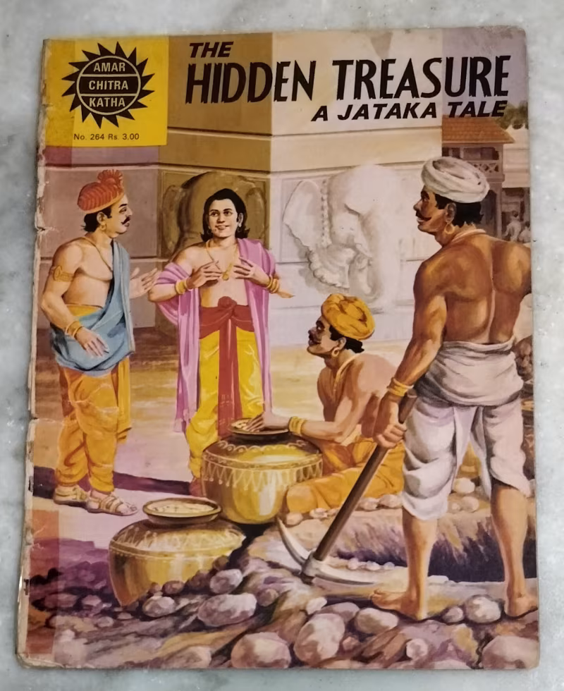 The hidden Treasure a Jataka Tale - vintage Amar Chitra Katha