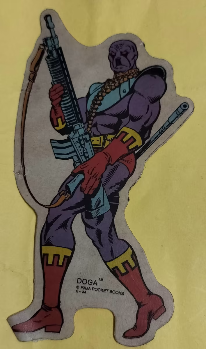 Raj Comics old stickers - "vintage dog freebies stickers" - "sn 34"