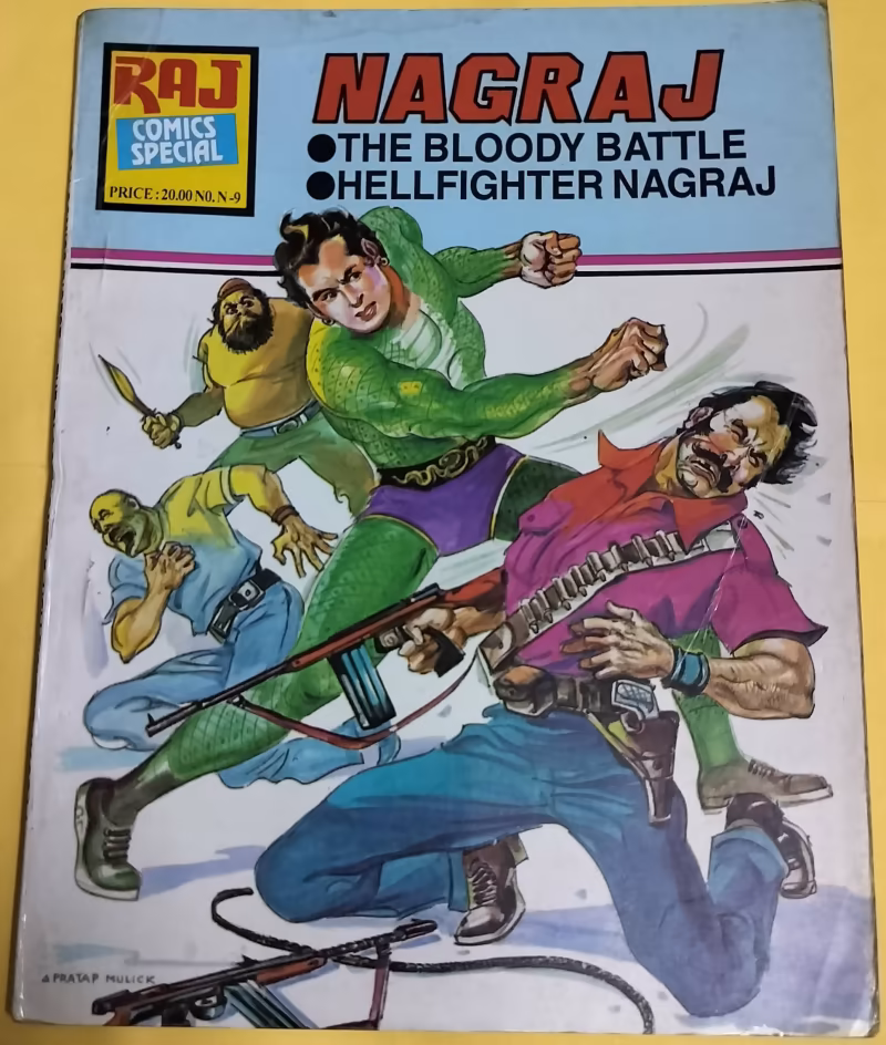 The Bloody Battle - Hell Fighter Nagraj - "nagraj" - "vintage raj comics"
