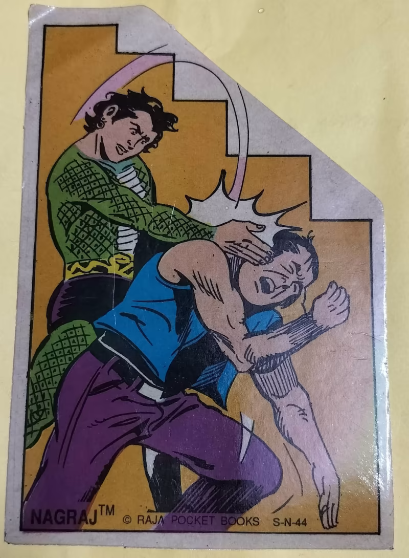 Raj Comics old Stickers - "vintage nagraj freebies stickers" - "sn 44"